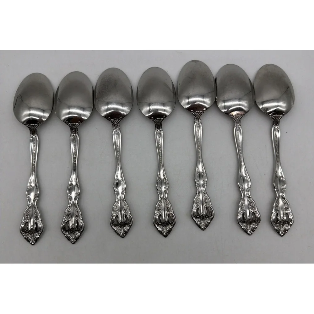 (7X) Oneida MICHELANGELO HERITAGE Stainless DINNER SPOON OVAL SOUP Silverware